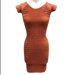 Prime Cut Ruched Semi Backless Body Contour Cutout Dress